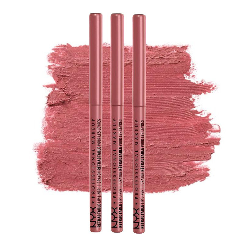 3x NYX Professional Makeup Retractable Lip Liner 0.28g 06 Nude Pink