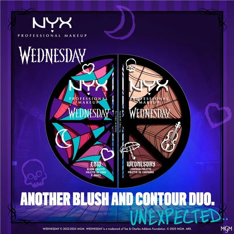 3x NYX Wednesday Stained Glass Contour Palette
