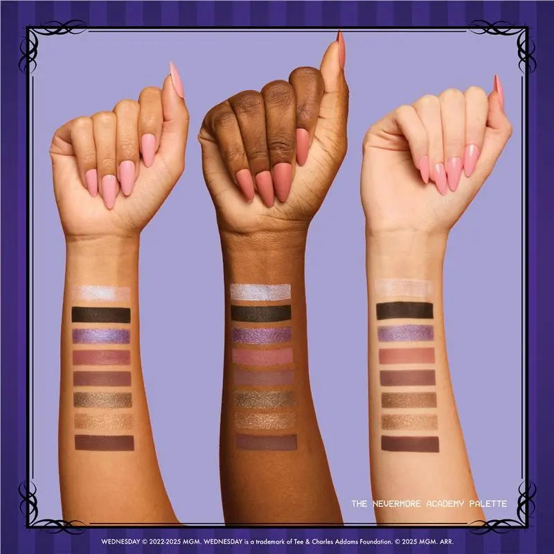 3x NYX Wednesday The Nevermore Academy Eyeshadow Palette