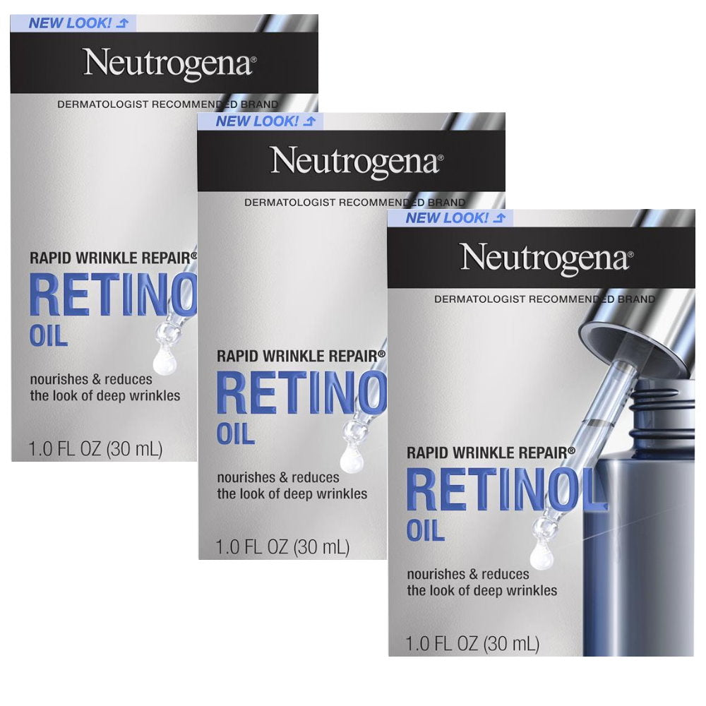 3x Neutrogena Rapid Wrinkle Repair Retinol Oil 30ml