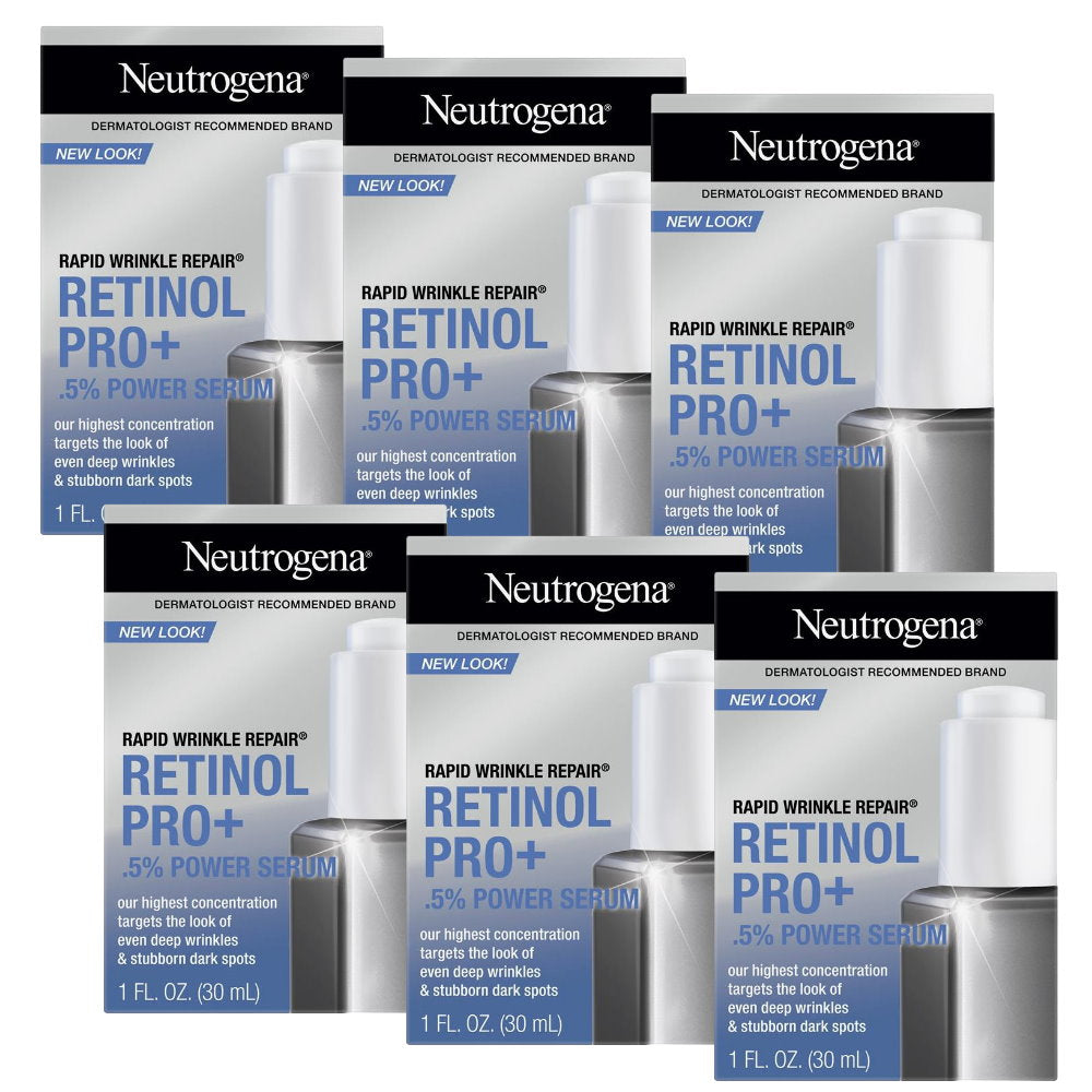 6x Neutrogena Rapid Wrinkle Repair Retinol Pro+ Power Serum 30ml