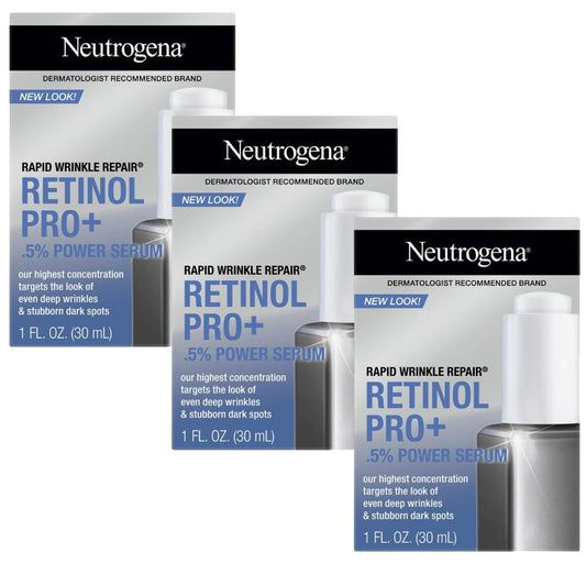 3x Neutrogena Rapid Wrinkle Repair Retinol Pro+ Power Serum 30ml