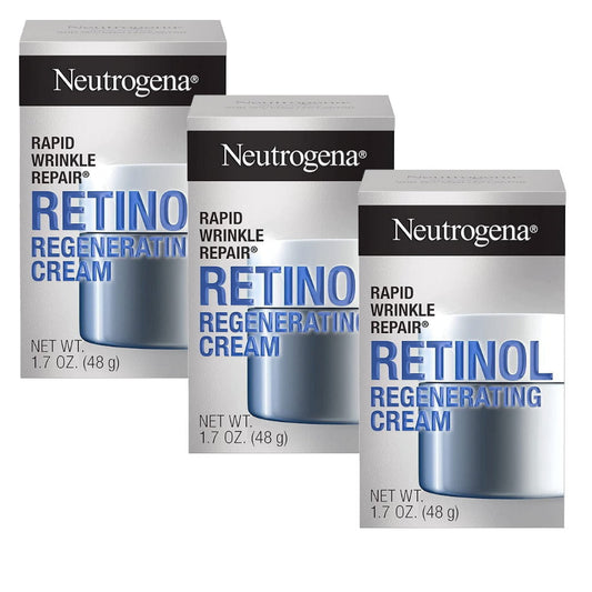 3x Neutrogena Rapid Wrinkle Repair Retinol Regenerating Cream 48g