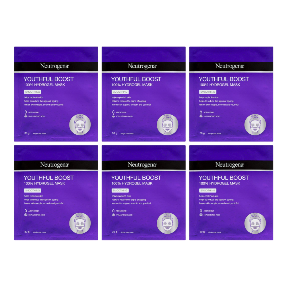 12x Neutrogena Youthful Boost 100% Hydrogel Mask 30g