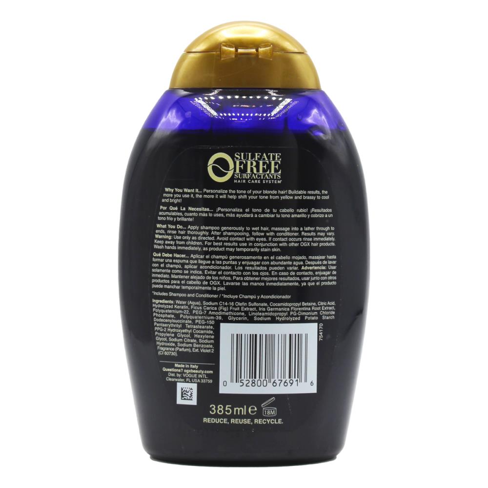 OGX Blonde Enhance Purple Toning Shampoo 385ml