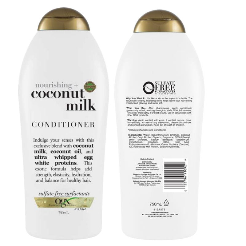 OGX Nourishing Hydrating Coconut Milk Conditioner For Dry Hair 750mL