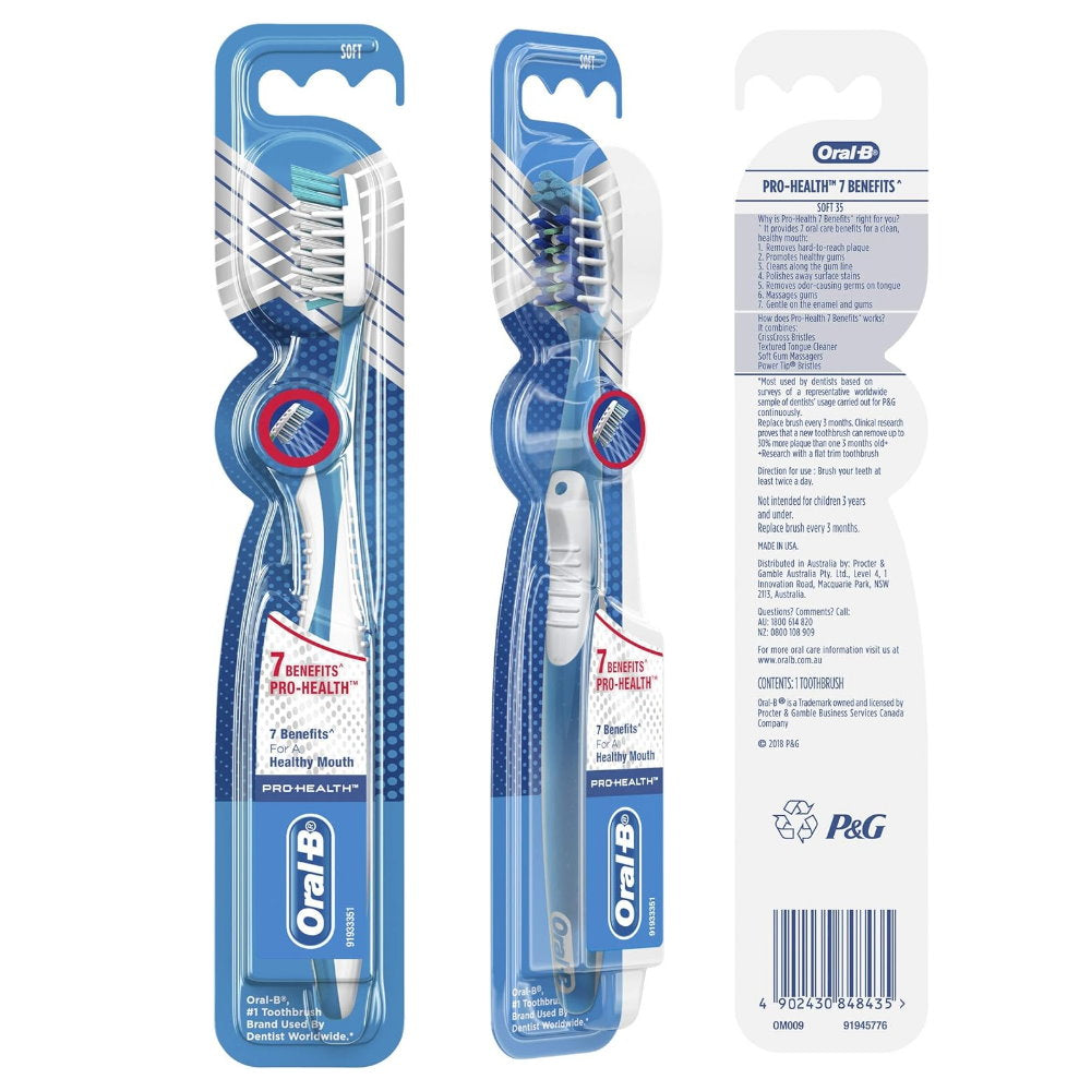 Buy 6x Oral B 7 Benefits Pro Health Toothbrush - Makeup Warehouse Australia