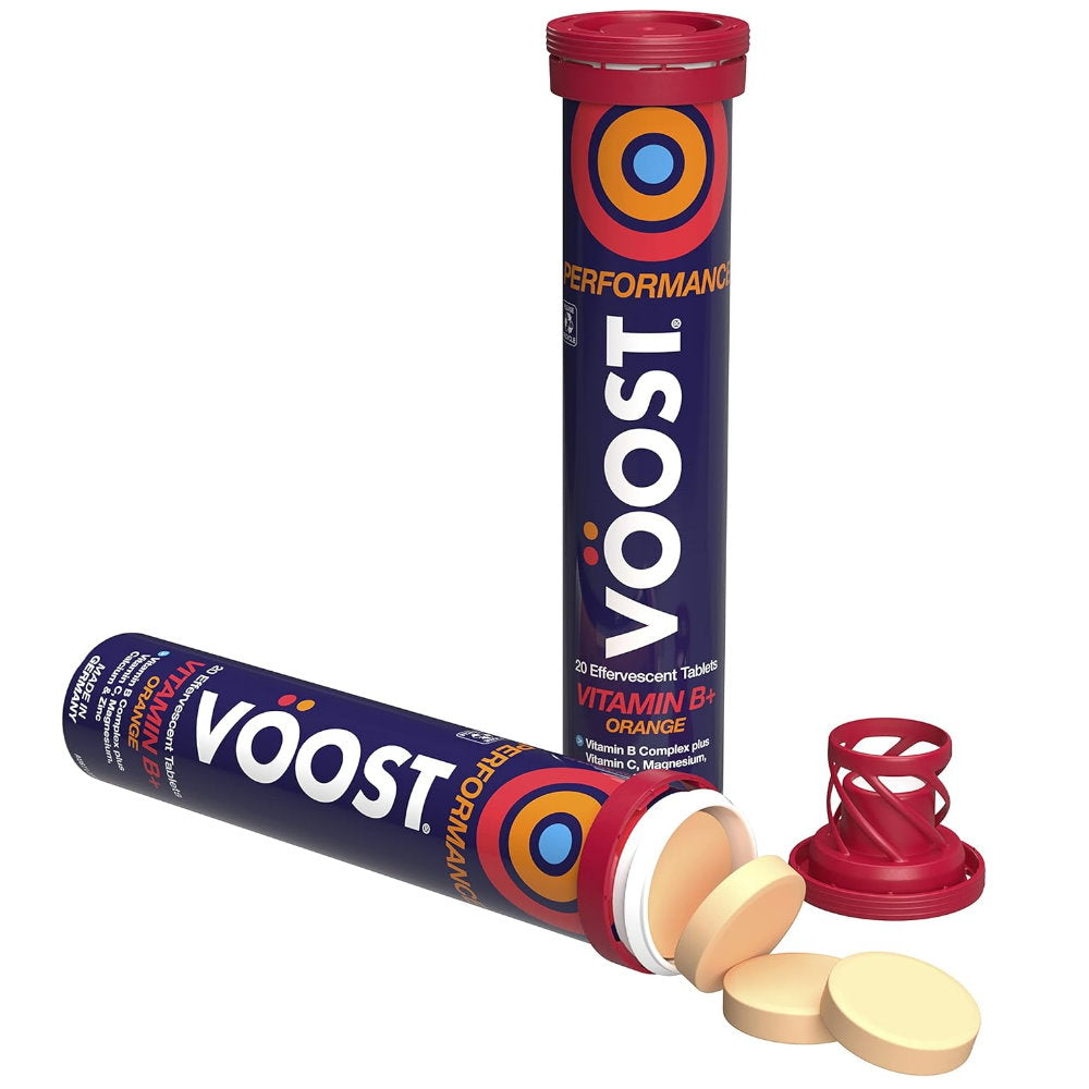 3x VOOST Performance Vitamin B+ Orange Effervescent Tablets 20 pack - Makeup Warehouse Australia