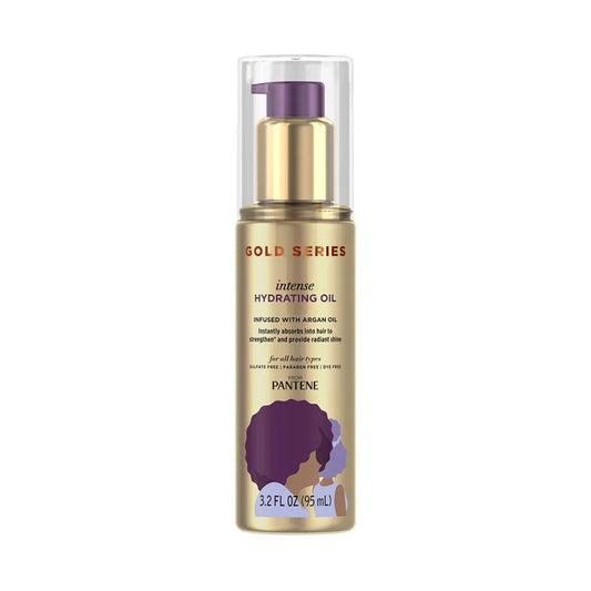 3x Pantene Gold Series Intense Hydrating Oil Infused With Argan Oil Hair Care 95ml