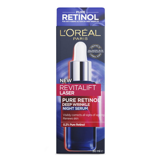 3x L'Oreal Revitalift Laser Pure Retinol Night Serum 30ml