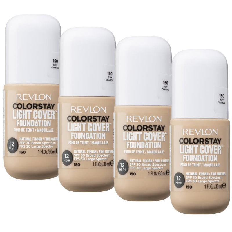 4x Revlon Colorstay Light Cover Foundation 30ml 150 Buff