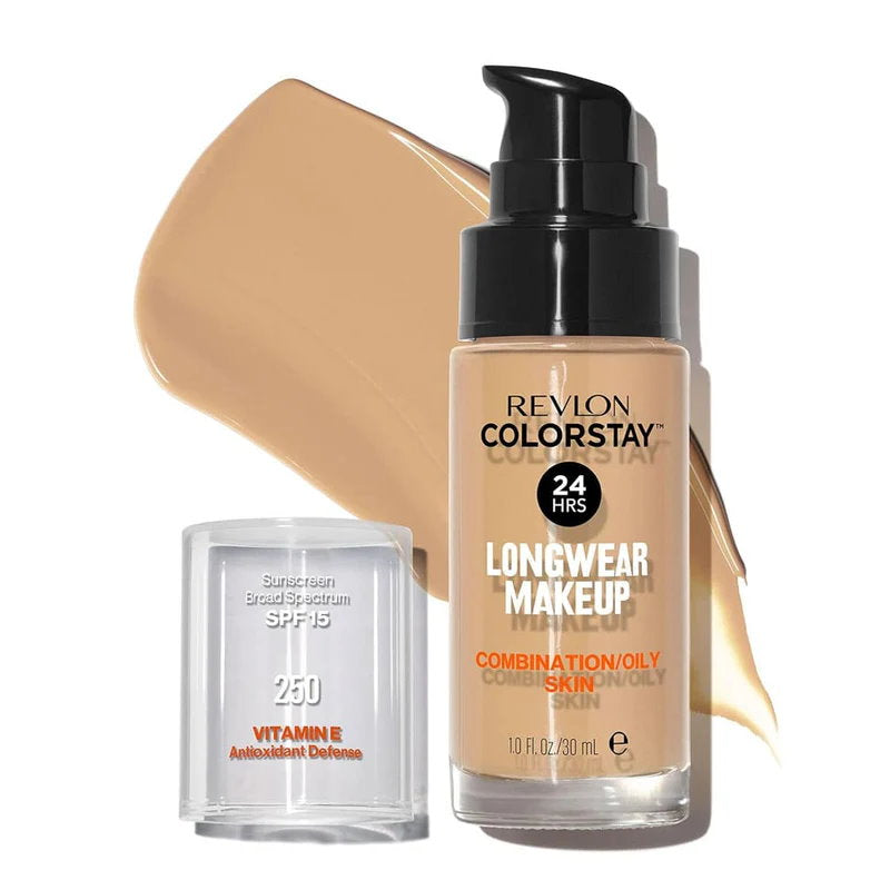 10x Revlon Colorstay Makeup Foundation Combination Oily Skin 250 Medium Beige