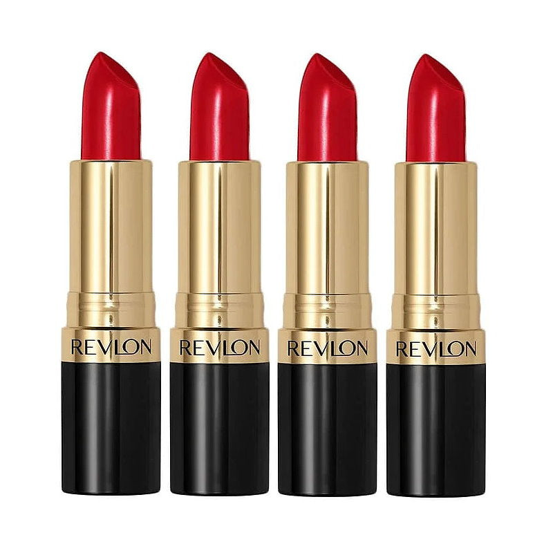 4x Revlon Super Lustrous Lipstick 775 Super Red Creme