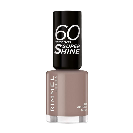 Rimmel 60 Seconds Super Shine Nail Polish 810 Grungy Grey