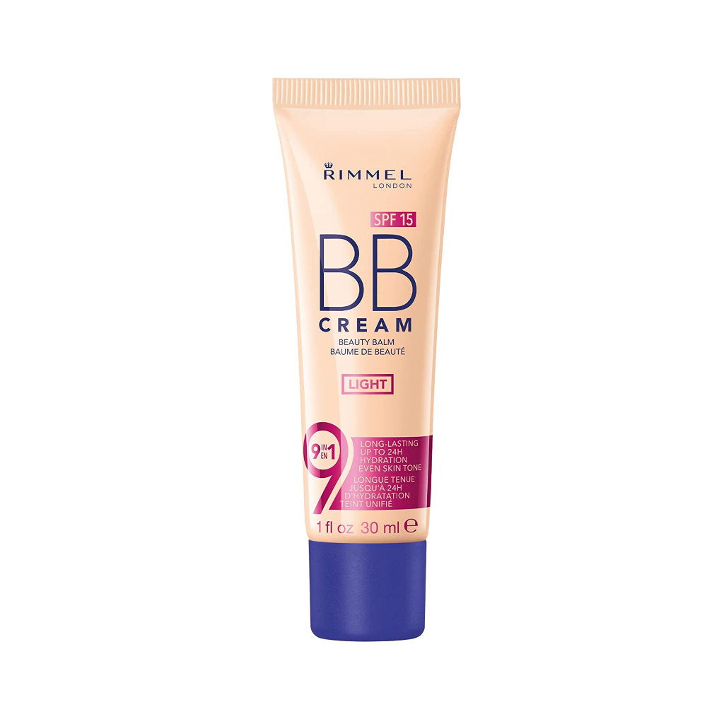 3 x Rimmel BB Cream 9 in 1 Beauty Balm SPF15 001 Light