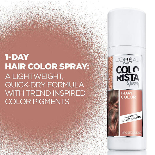 6x LOreal Colorista Spray 1 Day Colour Temporary - Rose Gold