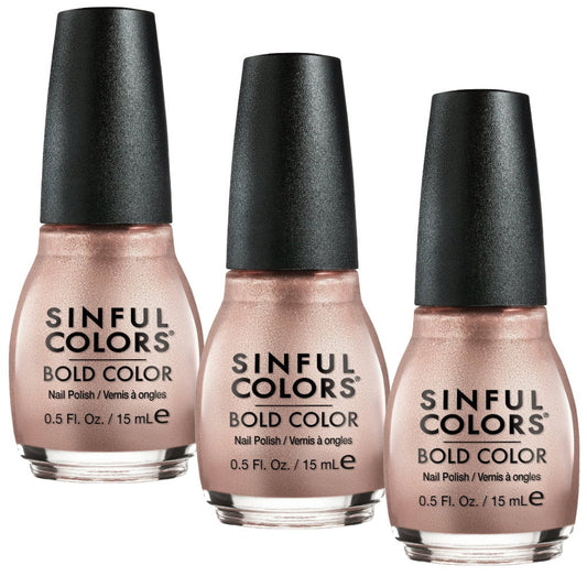 3x Sinful Colors Nail Polish Bold Color 15ml 1148 Supernova