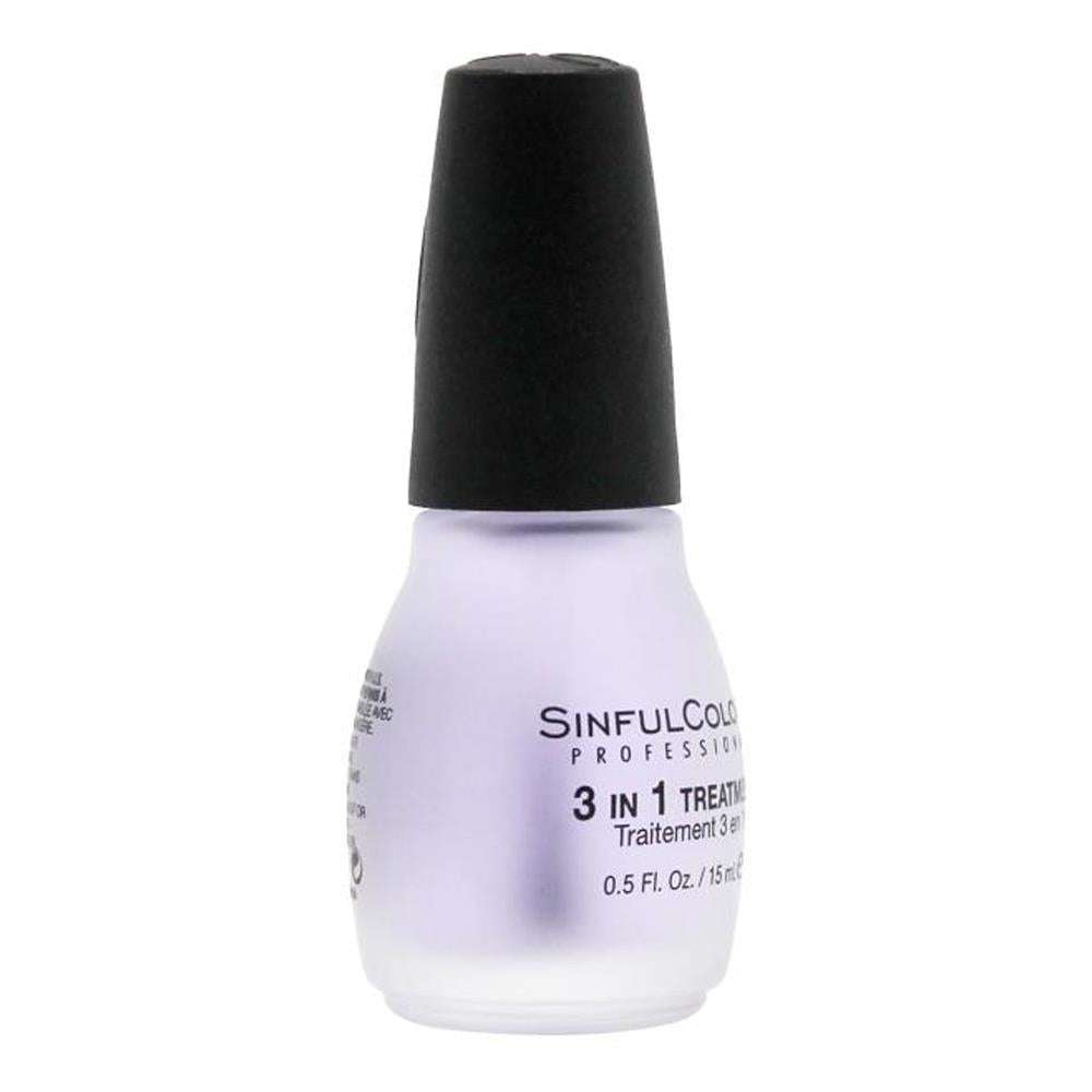 3x Sinful Colors Nail Polish 15ml 3 In 1 Treatment Top Coat 1707