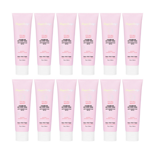 12x SugarBaby It's All Bright Golden Gel Recovery Mask With Kakadu Plum (Vit C) 75g