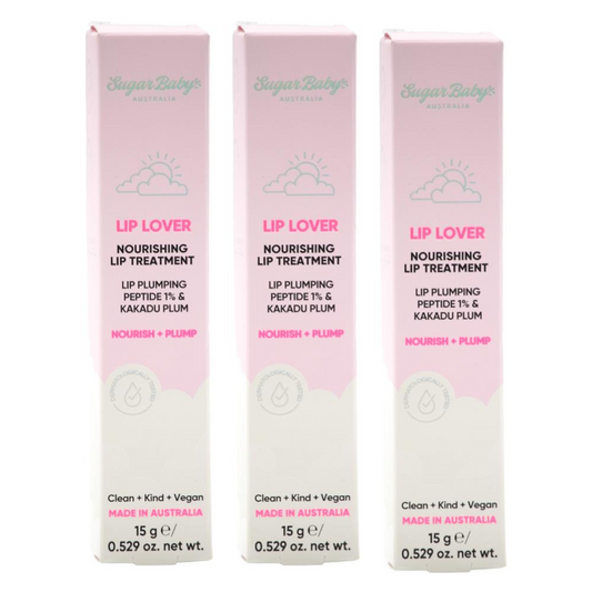 3x SugarBaby Lip Lover Nourishing Lip Treatment 15g