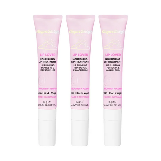 3x SugarBaby Lip Lover Nourishing Lip Treatment 15g