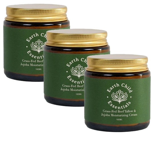 3x Earth Child Essentials Tallow and Jojoba Moisturising Cream 100ml