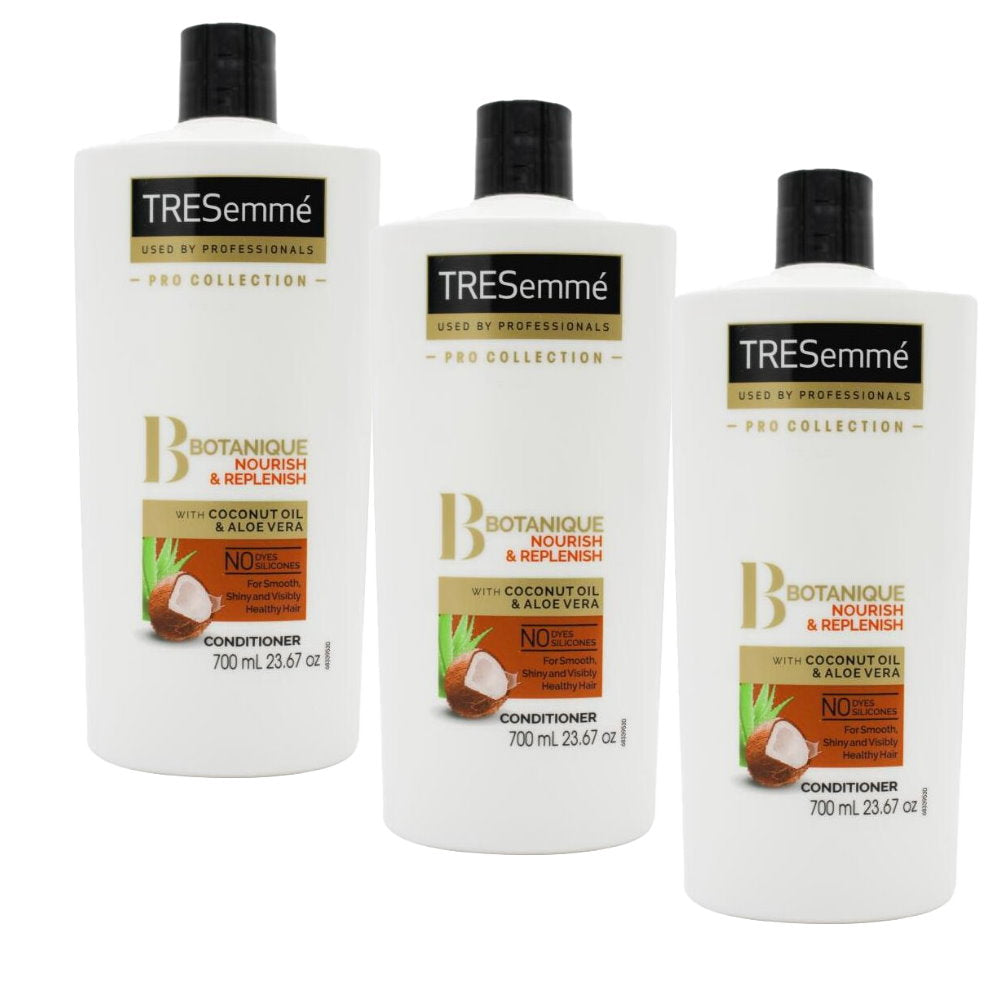 3x Tresemme Botanique Nourish & Replenish Conditioner With Coconut Oil & Aloe Vera 700ml