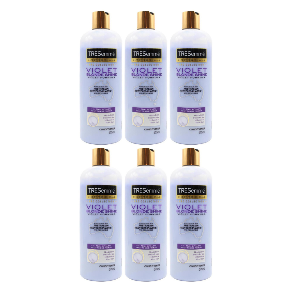 6x Tresemme Pro Collection Violet Blonde Shine Conditioner 675ml