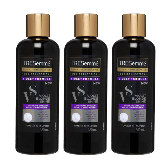 3 x Tresemme Violet Blonde Shine Toning Shampoo 350ml