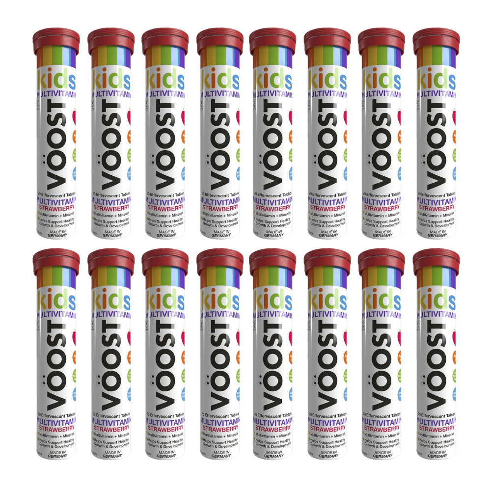 16x VOOST Kids Multivitamin Effervescent Tablets Strawberry 20 Pack