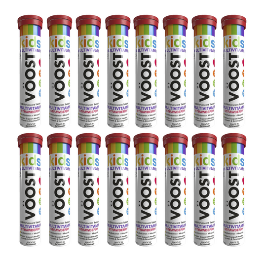 16x VOOST Kids Multivitamin Effervescent Tablets Strawberry 20 Pack