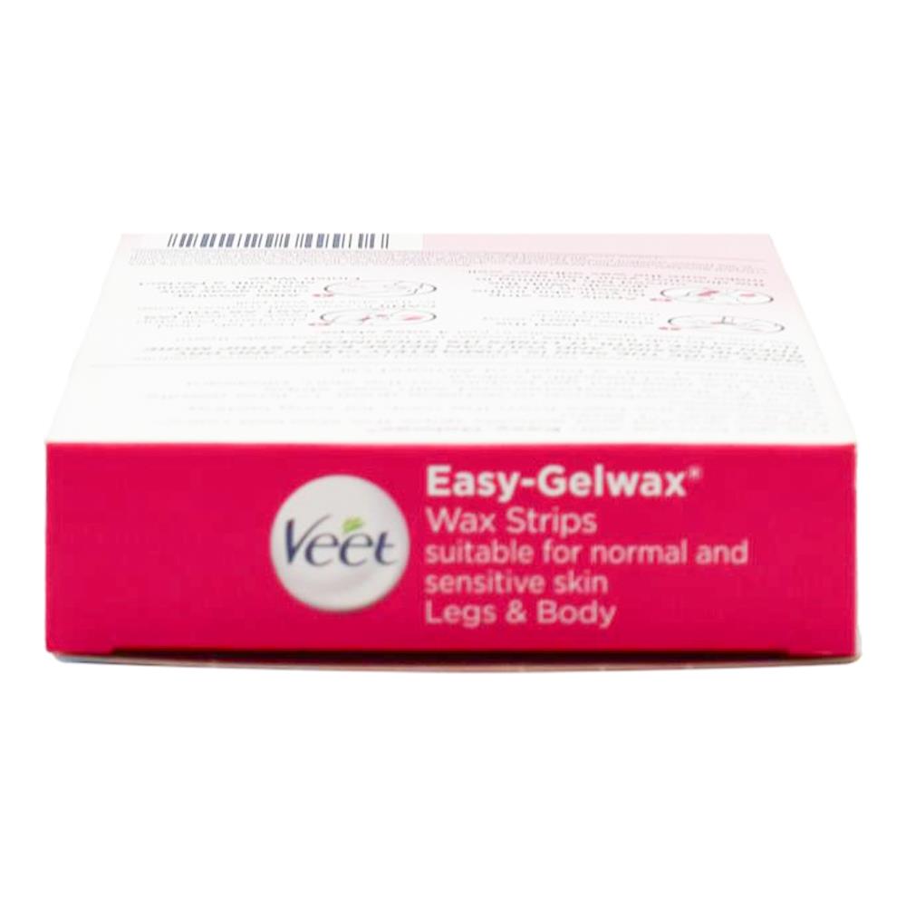 3x Veet Easy Gel Legs and Body Wax Strips Almond Oil 20 Pack