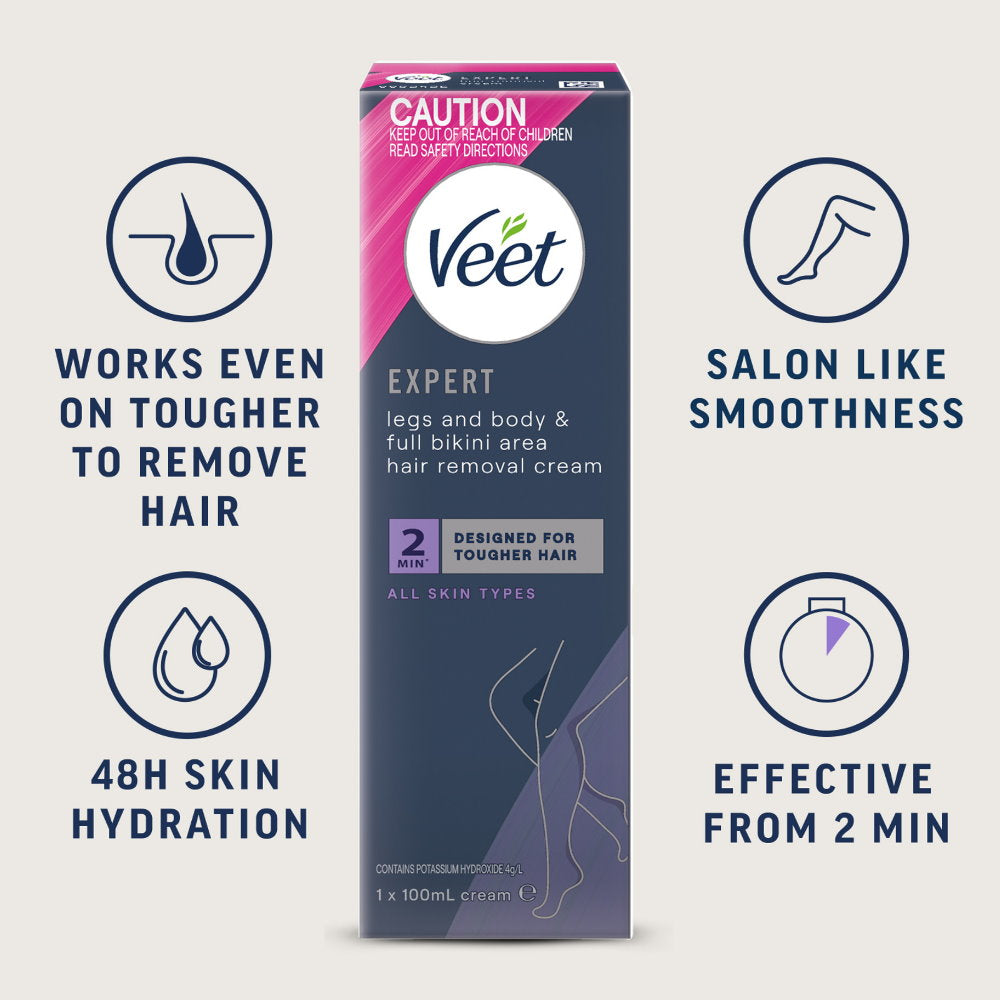 Veet Expert Legs Body Full Bikini Hair Removal Cream 100ml