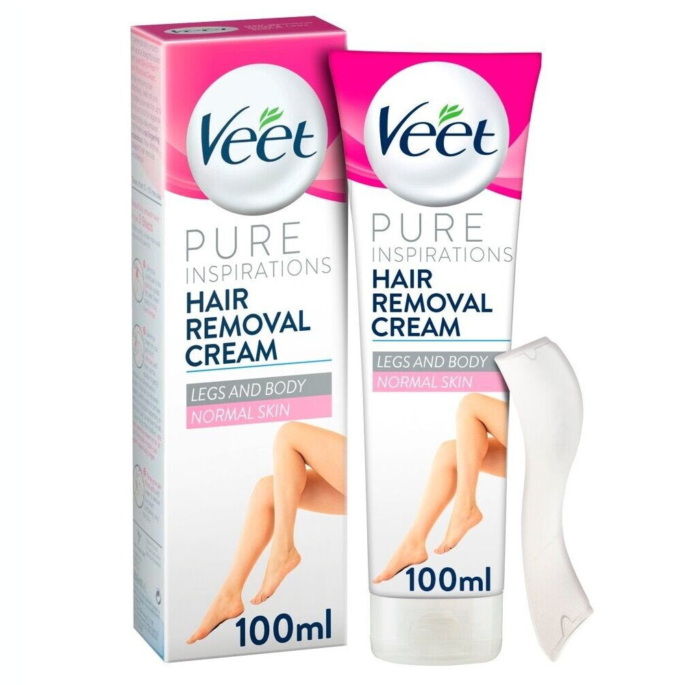 Veet Pure Hair Removal Cream Legs And Body Normal Skin 100ml