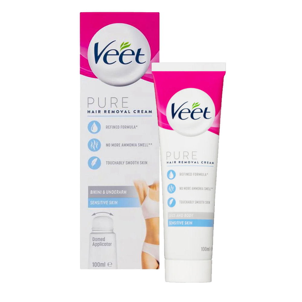 Veet Pure Hair Removal Cream Legs And Body Sensitive Skin 100ml