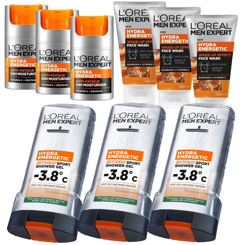 9pk Bundle - L'Oreal Men Expert Hydra Energetic Skin Care pk