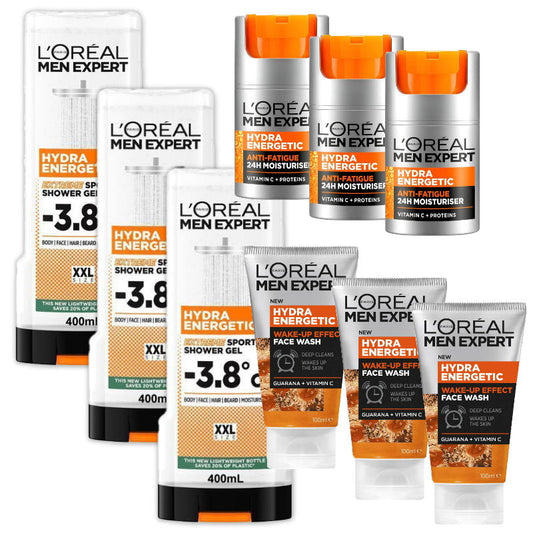 9pk Bundle - L'Oreal Men Expert Hydra Energetic Skin Care pk
