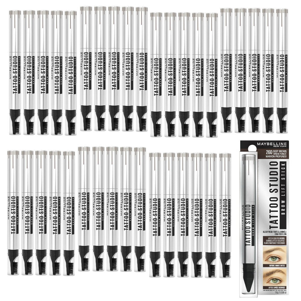 36x Maybelline Tattoo Studio Brow Lift Eyebrow Pen 1.1g 260 Deep Brown