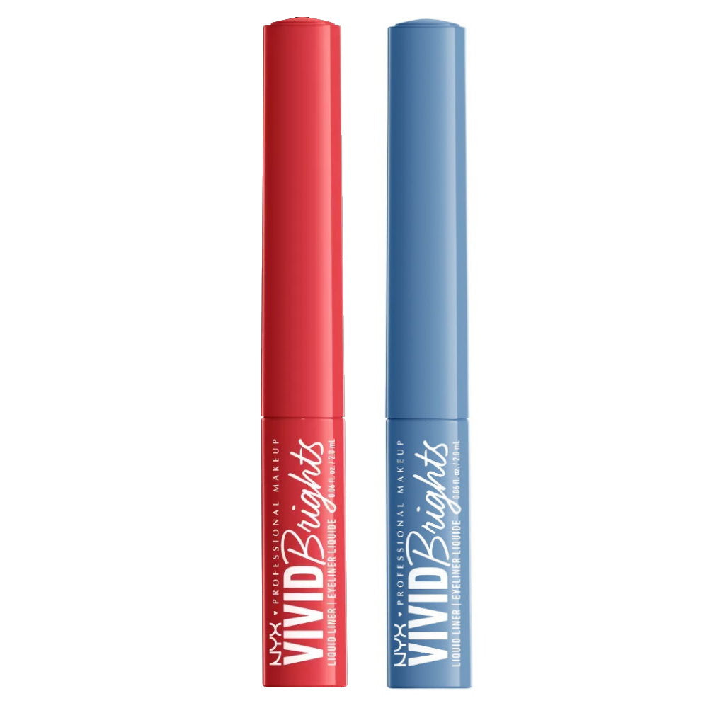 2pk NYX Professional Makeup Vivid Bright Liquid Liner Red and Blue