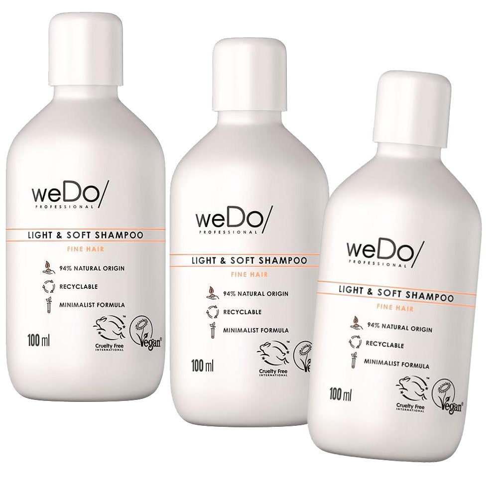 3pk weDo Professional Light and Soft Shampoo Fine Hair 100ml