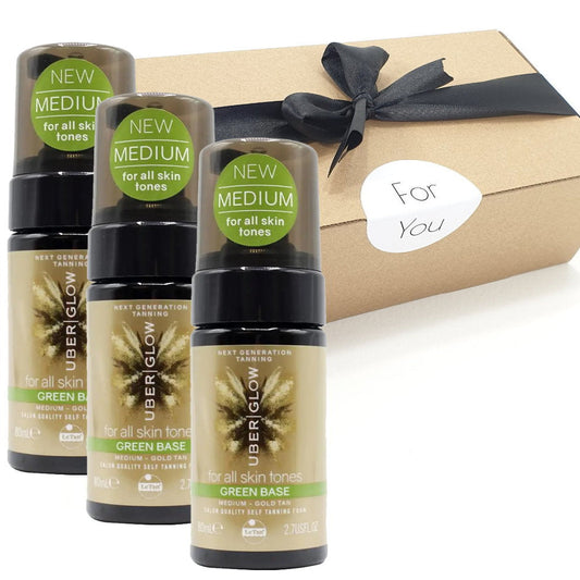 Buy Gift Box Le Tan Uber Glow Green Base Medium Gold Tan all Skin Tones Makeup Warehouse Australia 