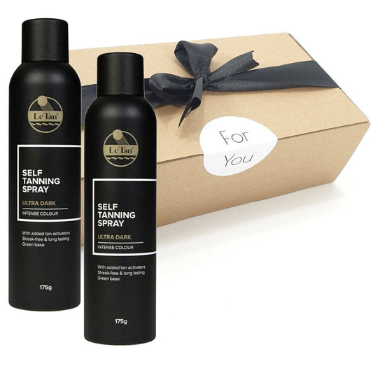 Buy Gift Box Le Tan Self Tanning Spray Ultra Dark Intense Colour 175g - Makeup Warehouse Australia 
