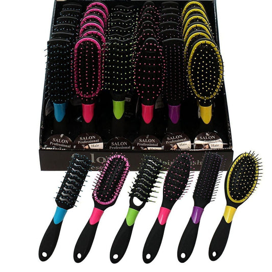 1x Salon Professional Hair Brush - pink and black