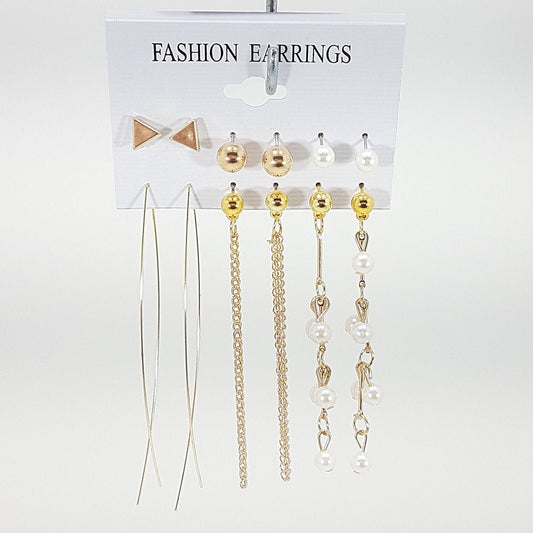 Shop Online Rosy Lane 6 Assorted Pearl / Gold Butterfly Leopard Earring Set- Makeup Warehouse