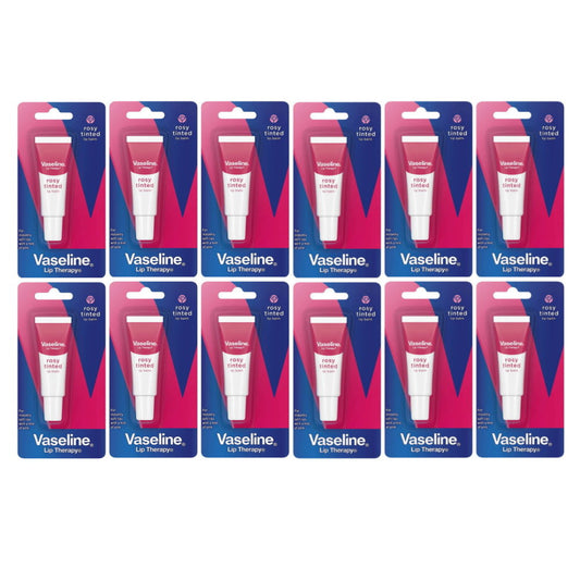 12 x Vaseline Lip Therapy Rosy Tinted Lip Balm