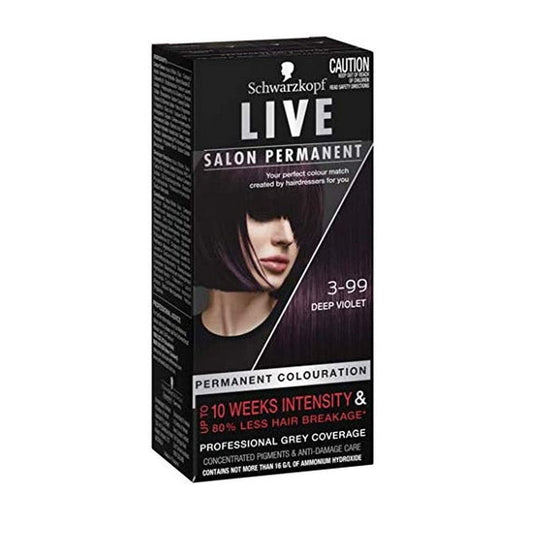 Schwarzkopf LIVE Salon Permanent Hair Colour 3-99 Deep Violet