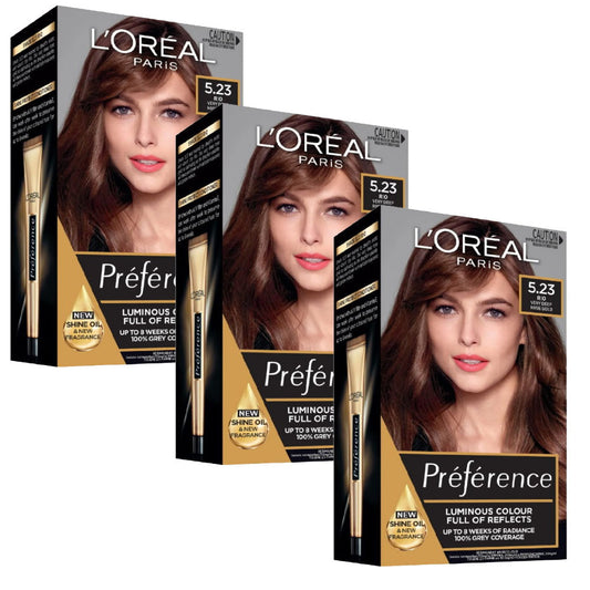 Buy Online LOreal Preference Permanent Hair Colour 5.23 Rio Very Deep Rose Gold - Makeup Warehouse Australia 