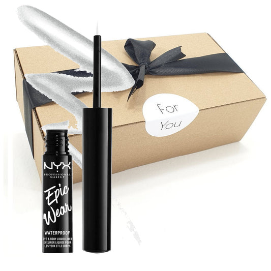 Gift Box - NYX Epic Wear Metallic Eye and Body Liquid Liner Waterproof SILVER METAL - Makeup Warehouse