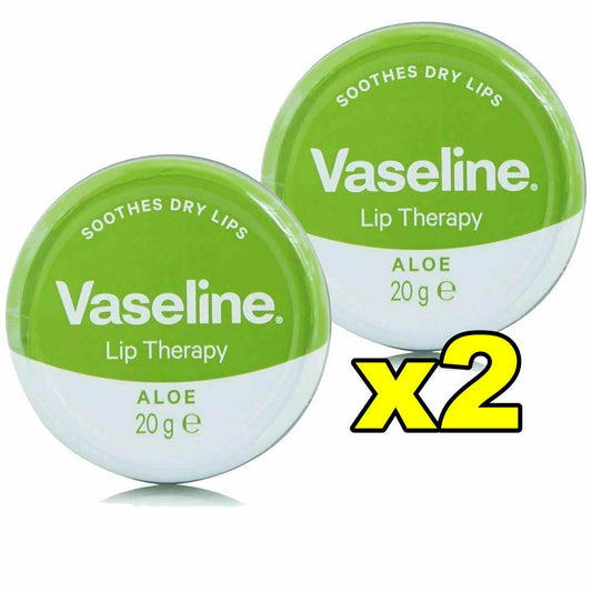 2x Vaseline Lip Therapy Aloe 20g - Makeup Warehouse