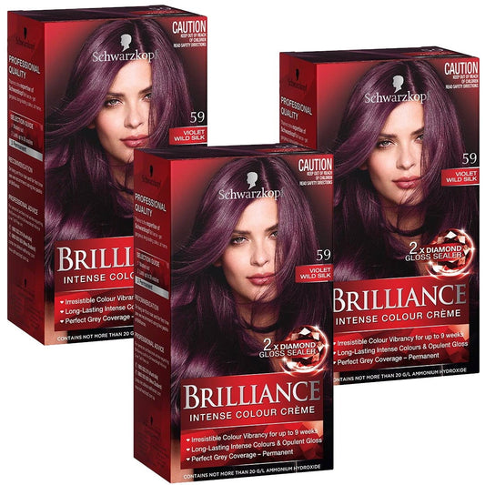 Schwarzkopf Brilliance Intense Colour Creme Hair Colour 59 Violet Wild Silk - Makeup Warehouse